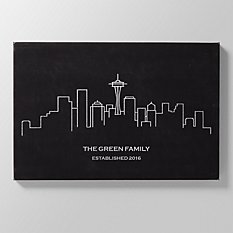 Our Home Skyline Leather Wall Art