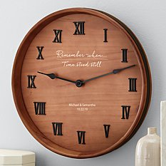 Remember When Wine Barrel Clock